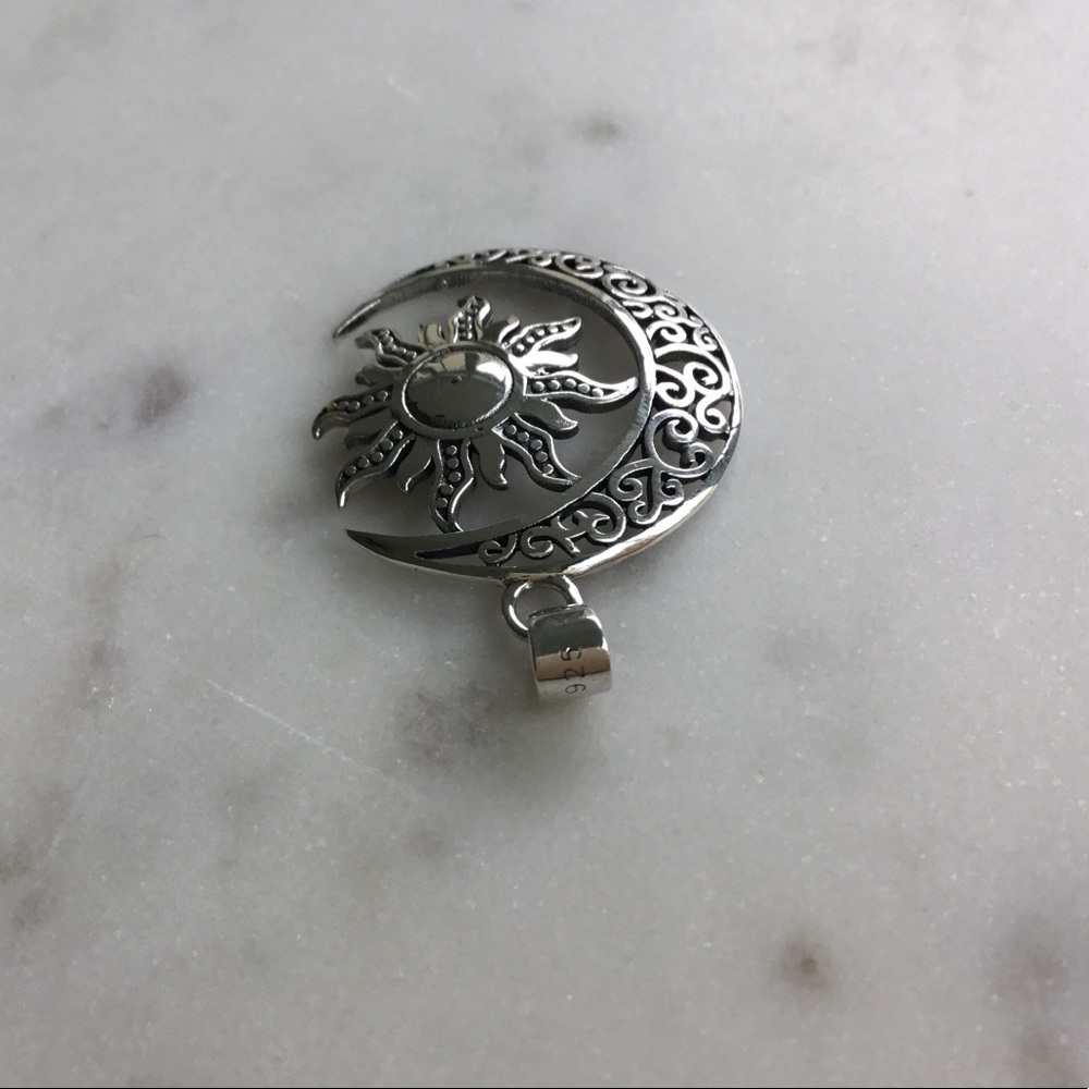 Sterling Silver Moon & Sun Necklace - Picture 15 of 16